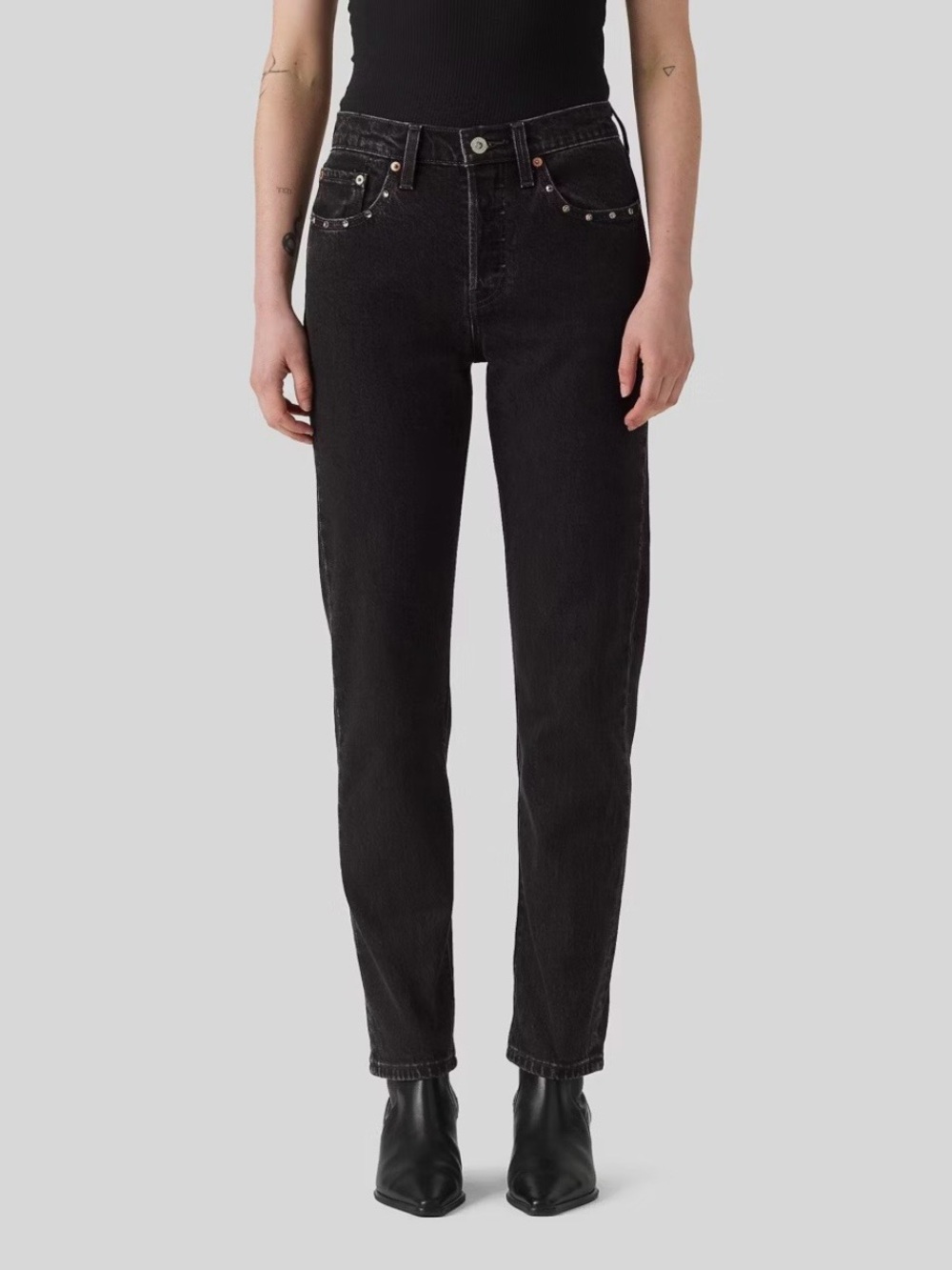 Levi’s Women’s 501 Original Black Women's Jeans with Stud Detail 27x30